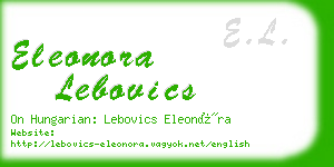 eleonora lebovics business card